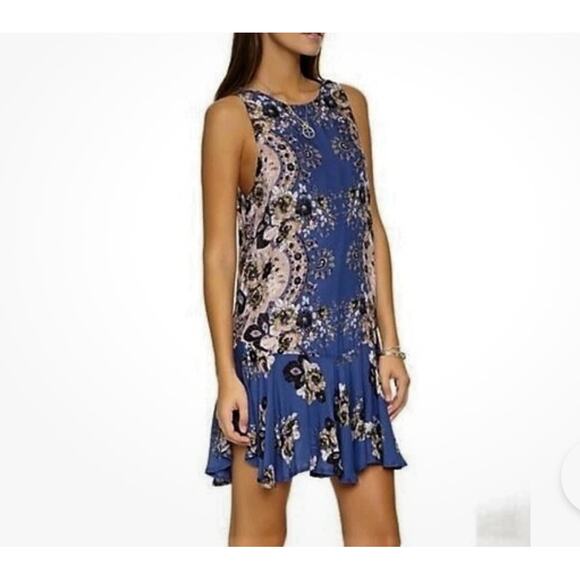 Free People Intimately Dobby dot Flouncy Hem Slip Dress Boho Size S - Picture 1 of 10